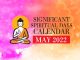 Significant Spiritual Days for May 2022