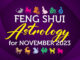 Feng Shui Astrology for November 2023