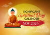 Significant Spiritual Days for November 2026